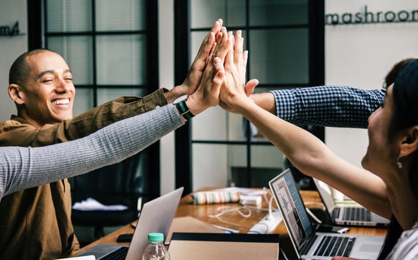 Team celebrating success